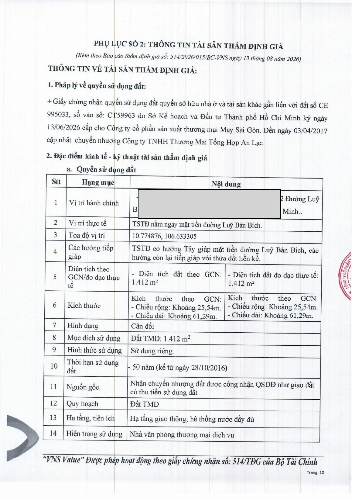 Chứng thư thẩm định giá - trang 7