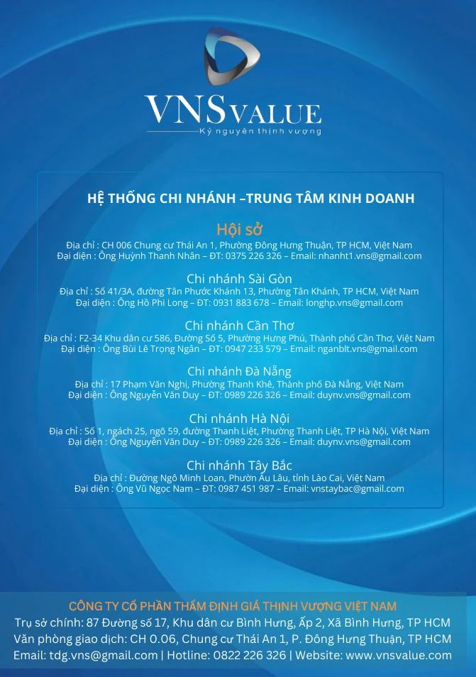 Hệ thống chi nhánh và trung tâm kinh doanh VNSVALUE